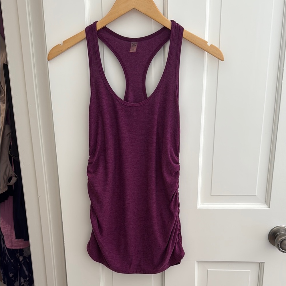 Beyond the Bump Featherweight Let It Grow Plum Racerback Tank Top